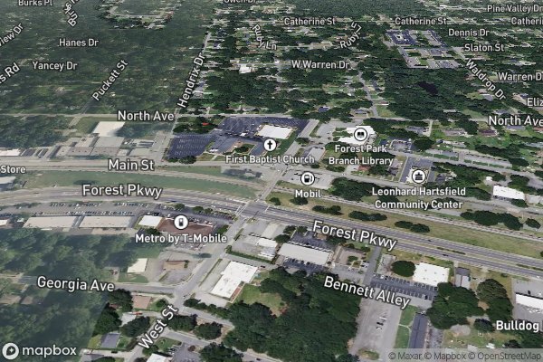 smart home electrical installation in Forest Park GA 30297 - Aerial View