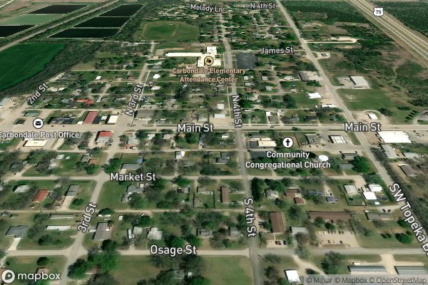 smart home electrical installation in Carbondale KS 66414 - Aerial View